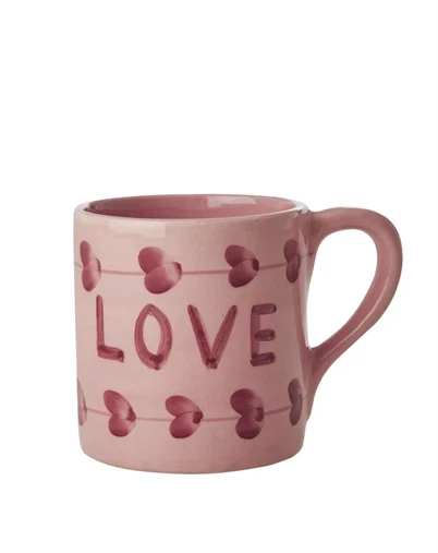 Rice - Keramik Krus Hand Painted Love - Pink
